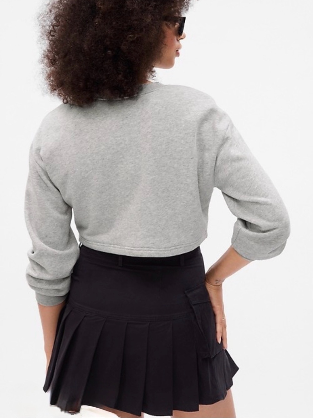 GAP High Rise Pleated Utility Mini Skirt in Black - Picture 2 of 7